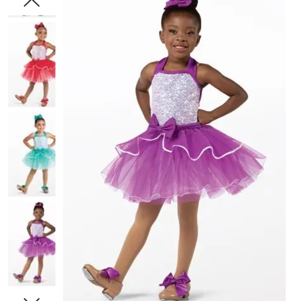 Weissman Sparkling Purple and White Dance Costume